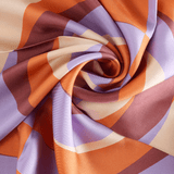 Close up of orange scarf,showing texture of the  fabric