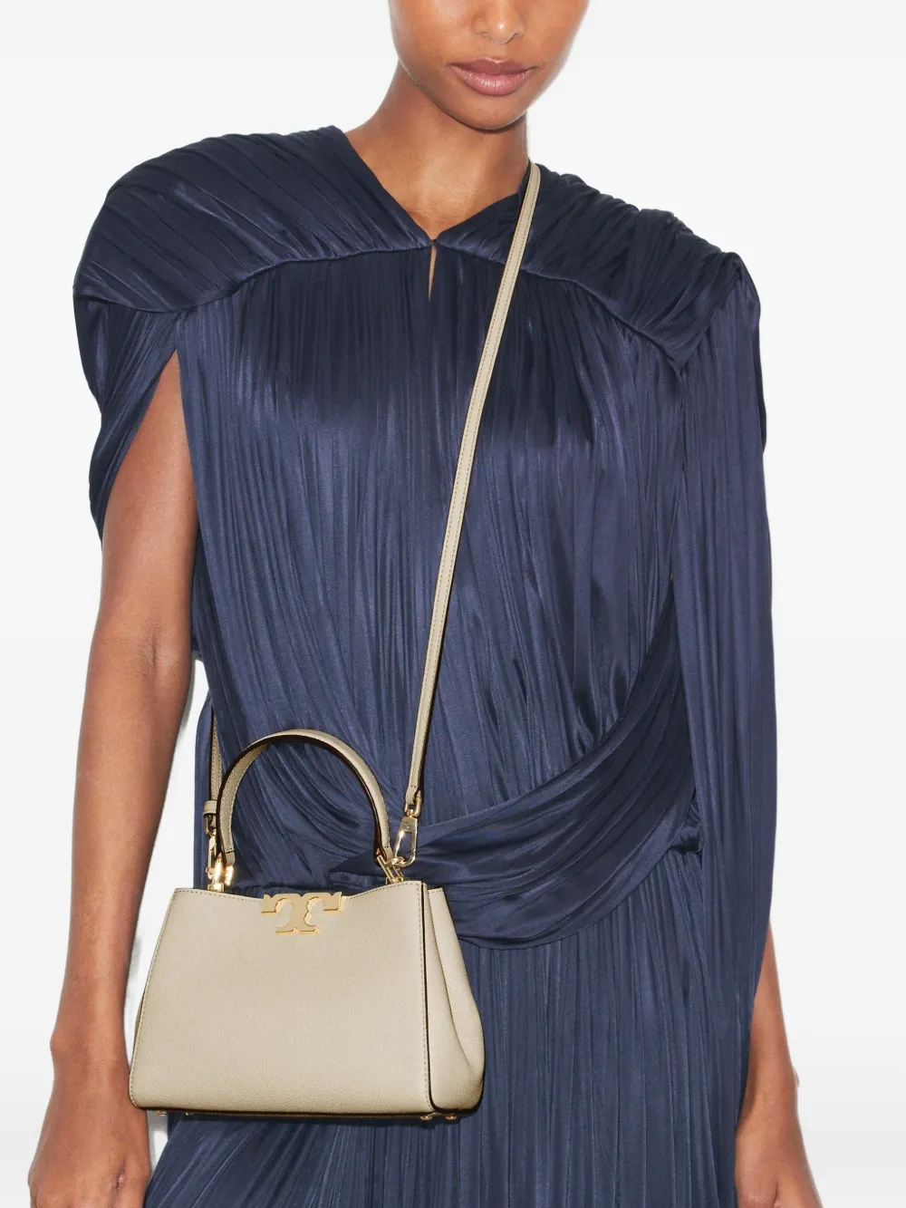 Grey bag worn by a person, showing the bag's fit