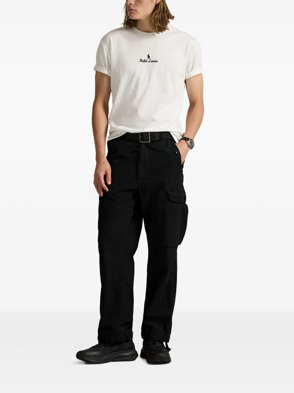 White t-shirts, full body view
