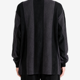 A BATHING APE - Men Sta Stripe Pattern Jacquard Multi Logo Relaxed Fit Long Sleeve Tee