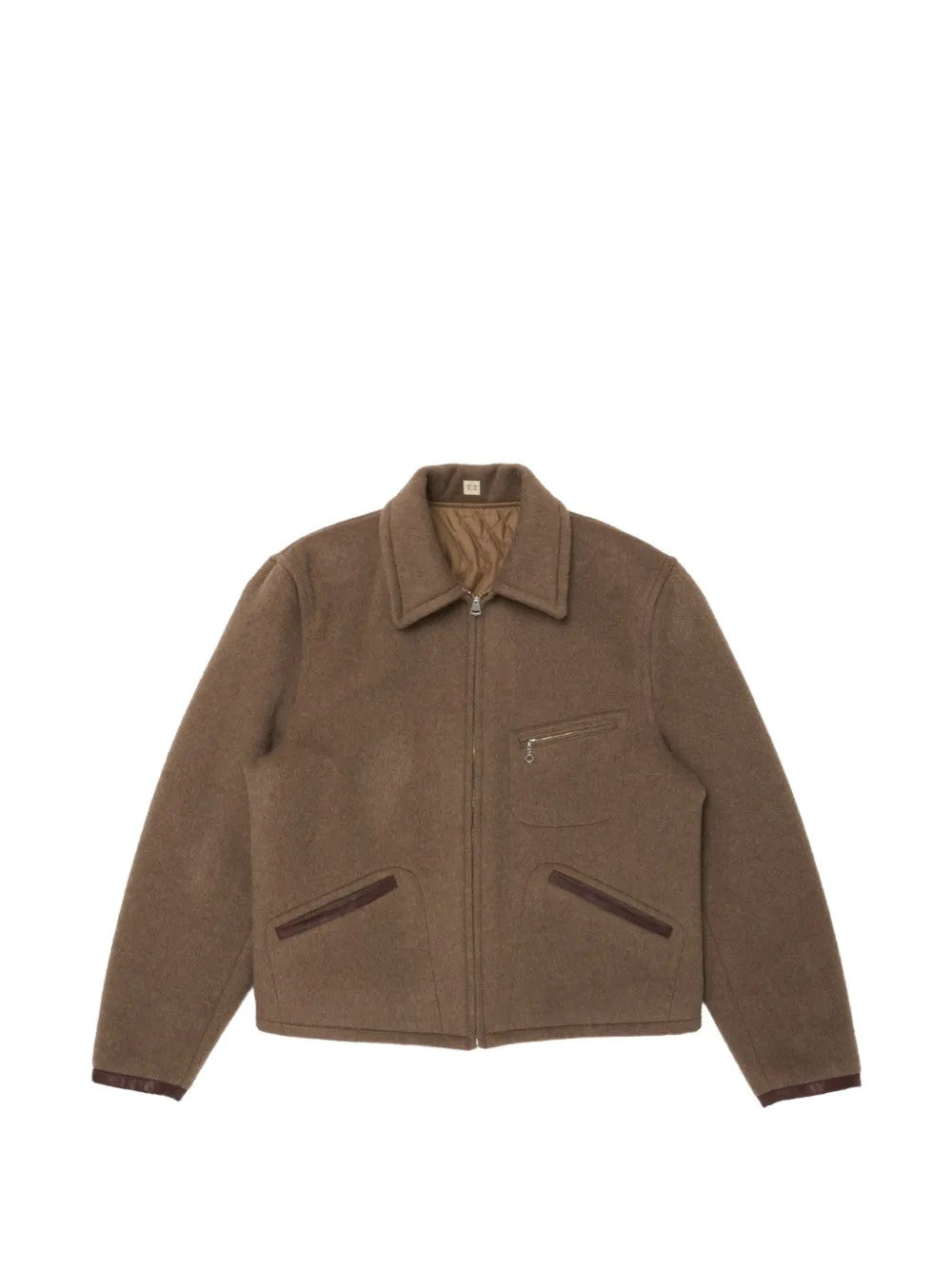 Tan jacket, front view