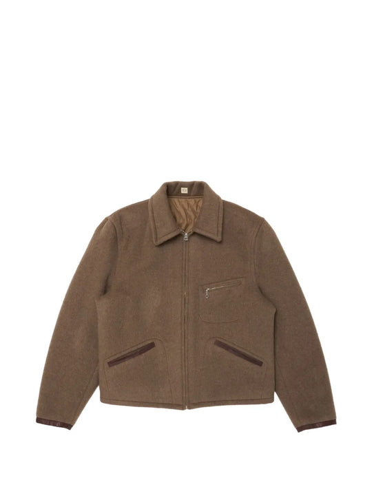 Tan jacket, front view