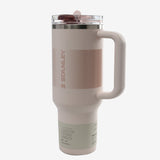 pink tumbler, front view