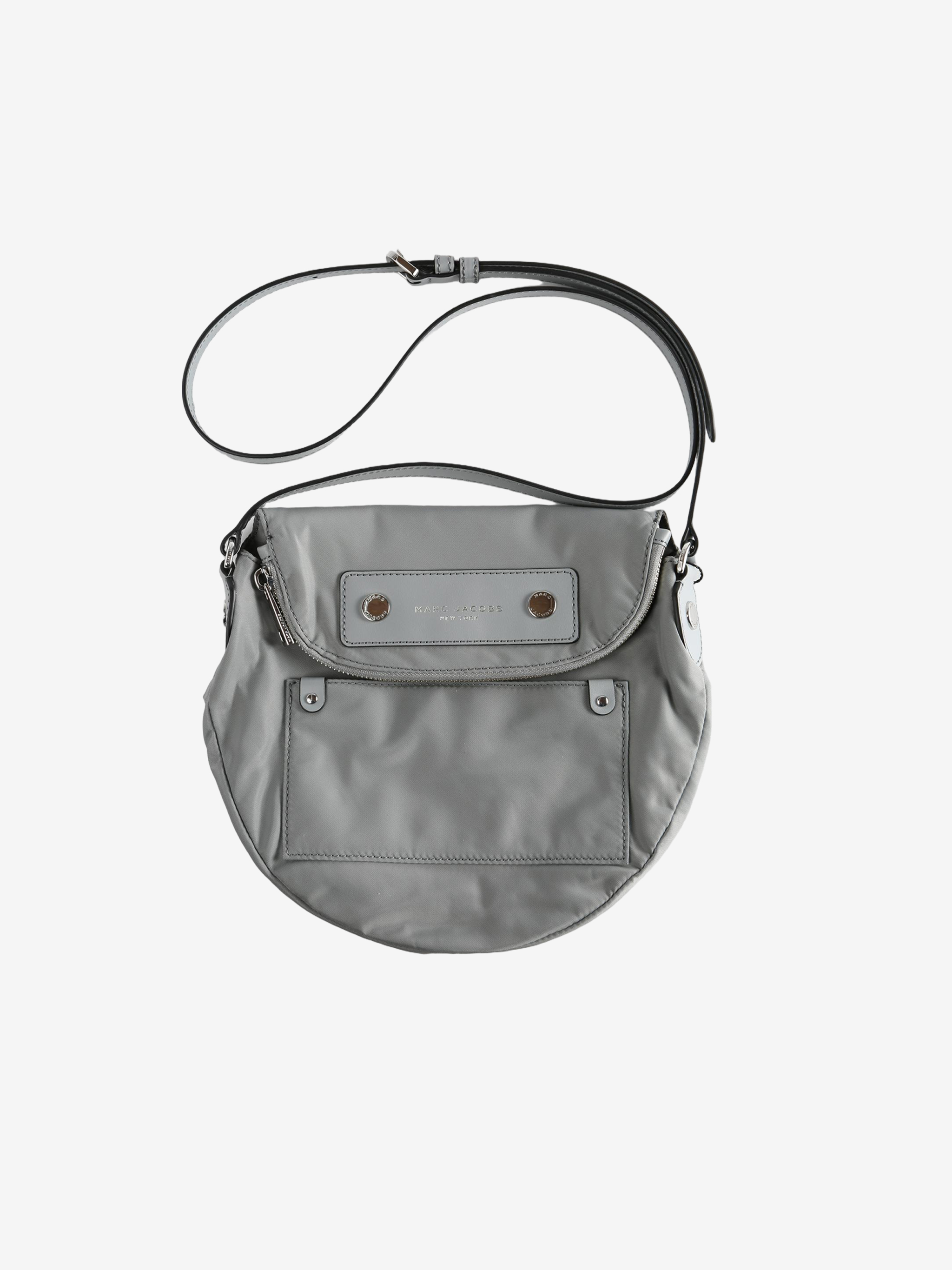 Grey bags, front view