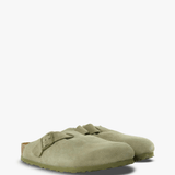 Green sandals, front view