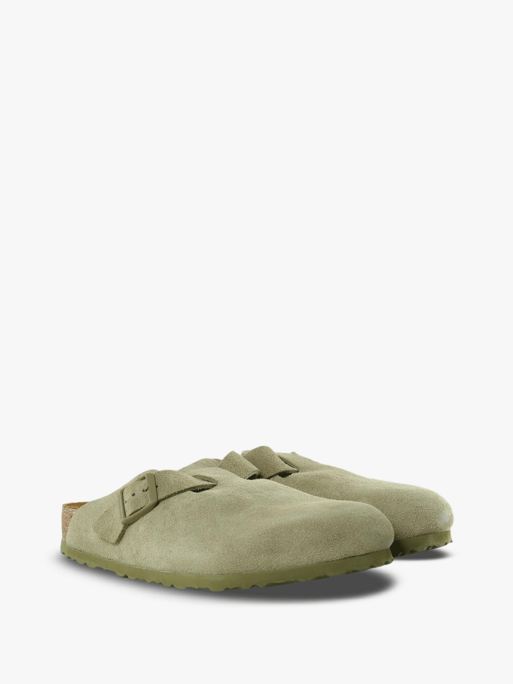 Green sandals, front view