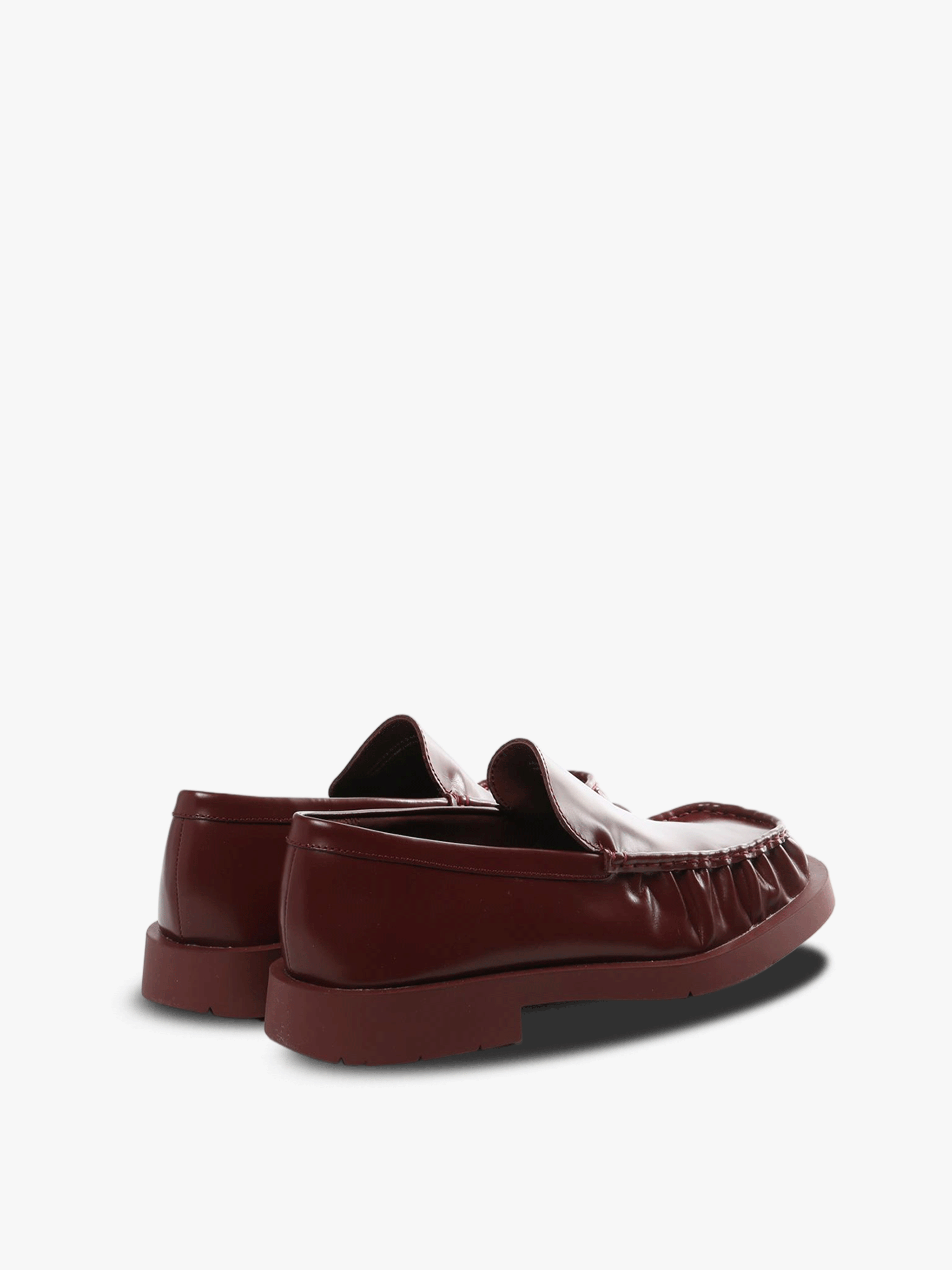 Red loafers-mules, side view