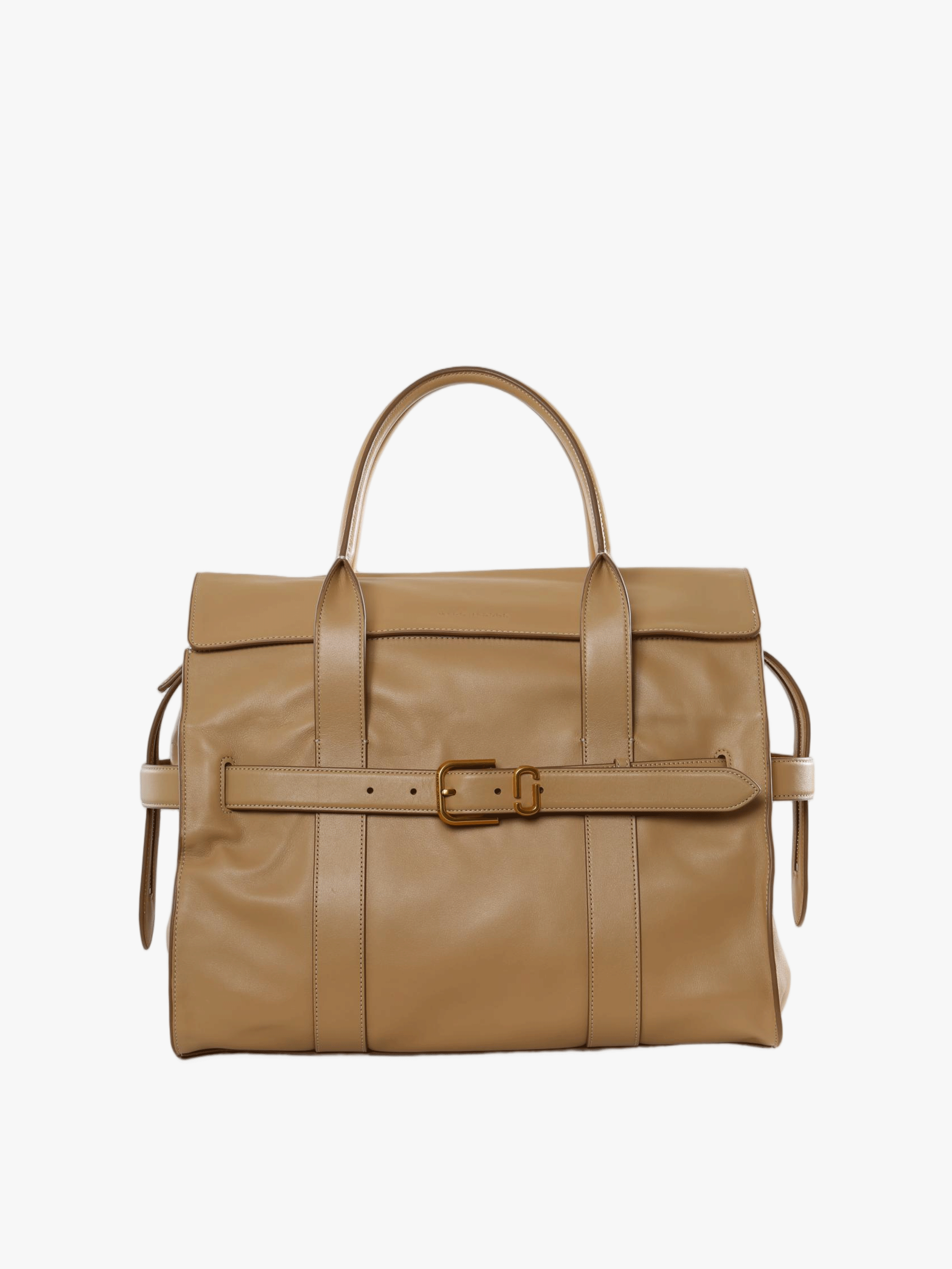 Tan bag, front view
