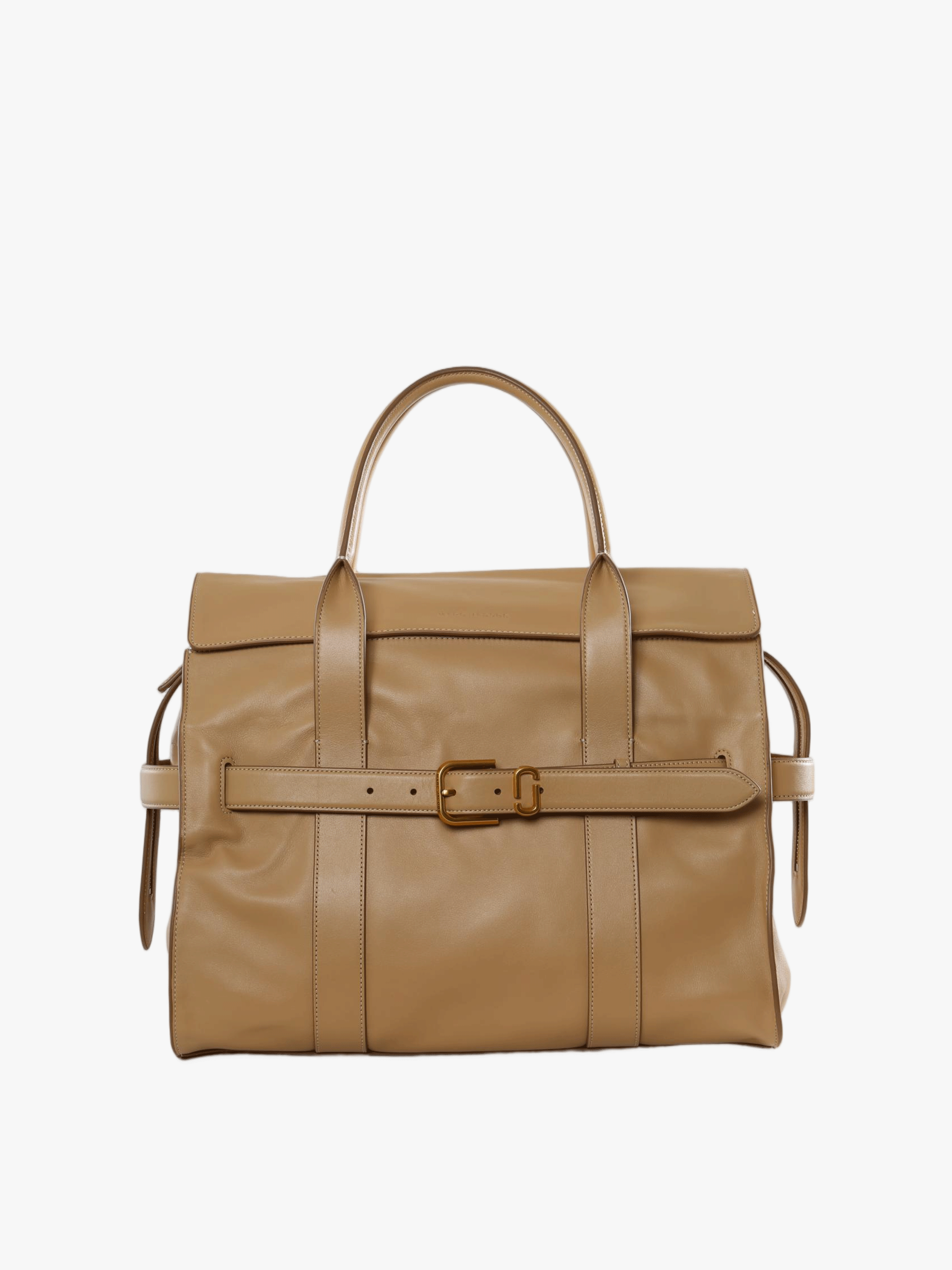 Tan bag, front view