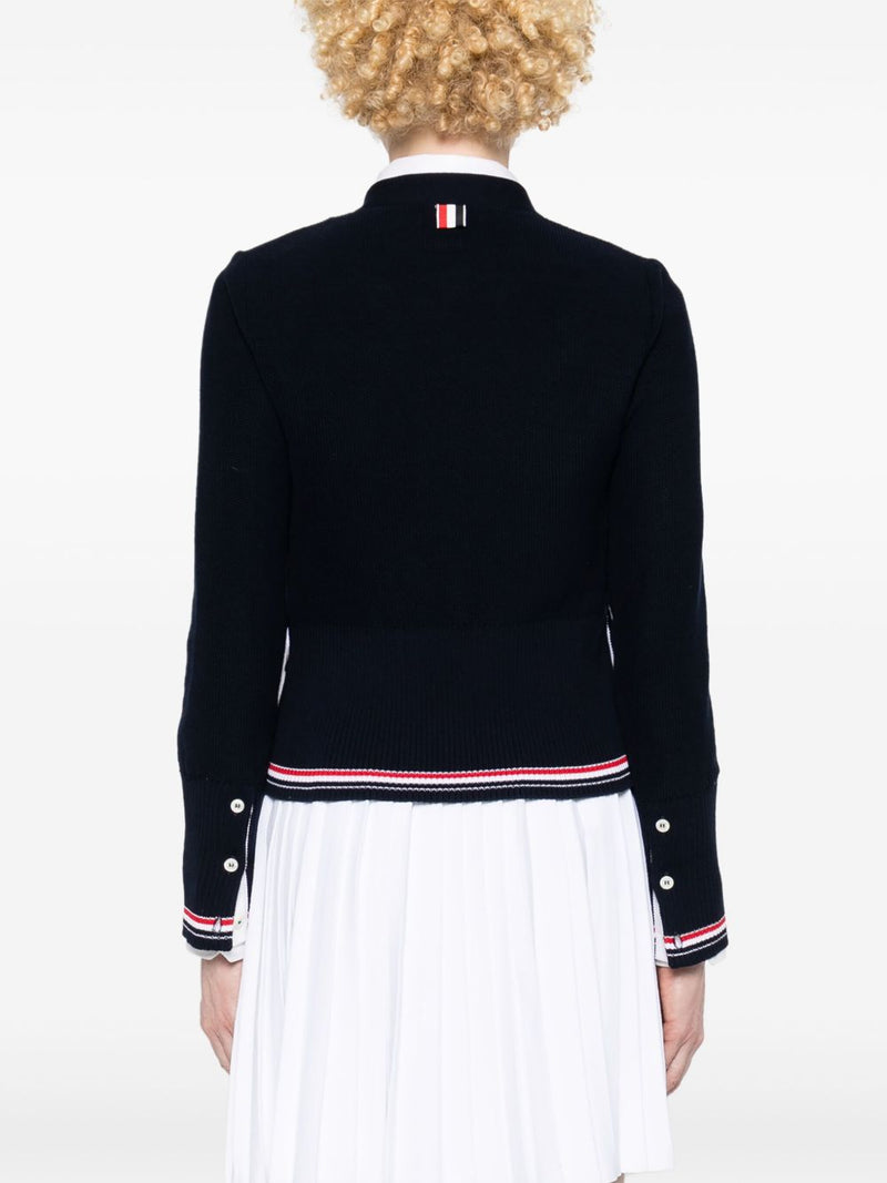 THOM BROWNE - Women Textured Stitch Classic Cardigan