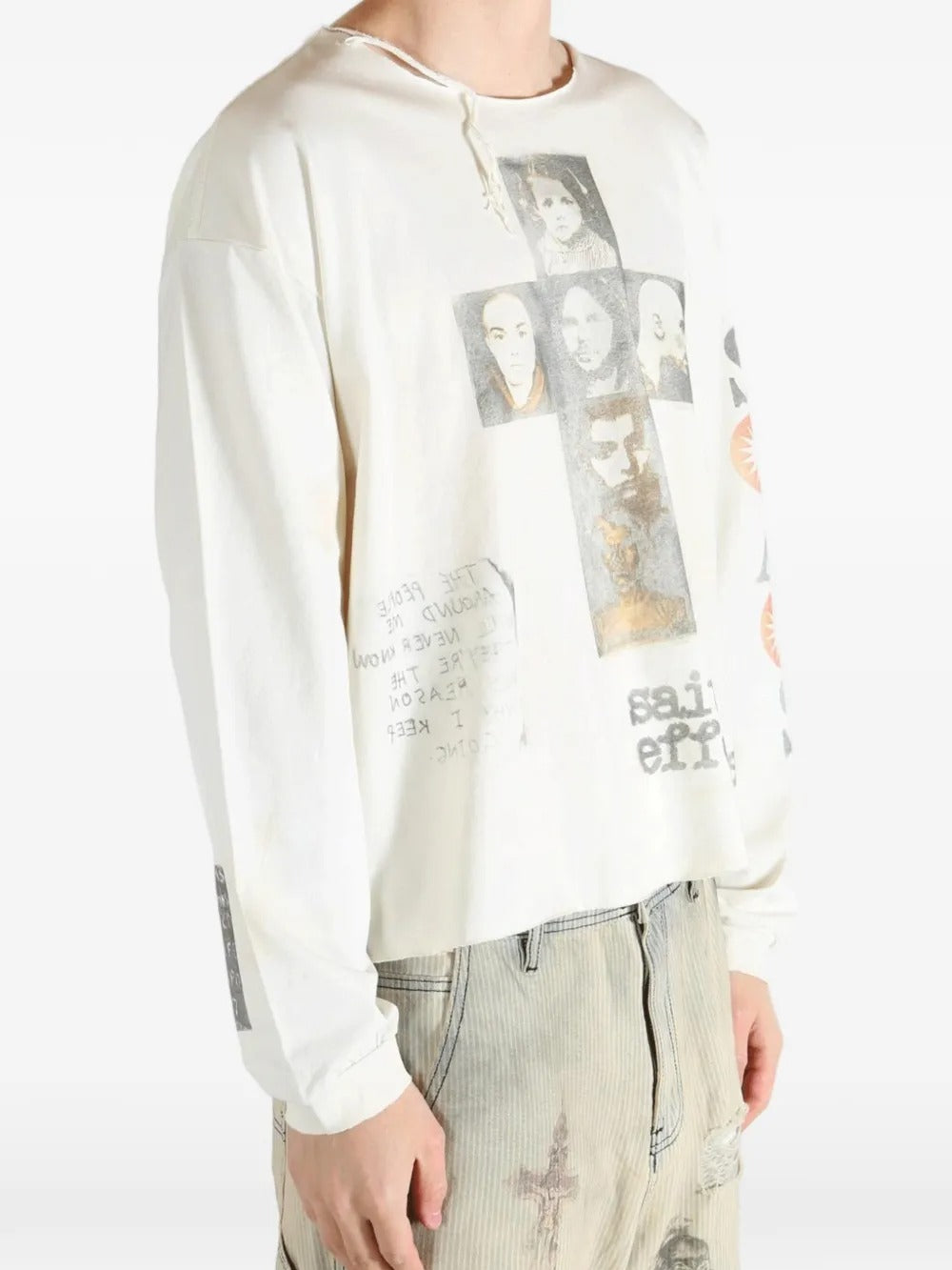 White shirts worn by a person, showing the shirt's fit