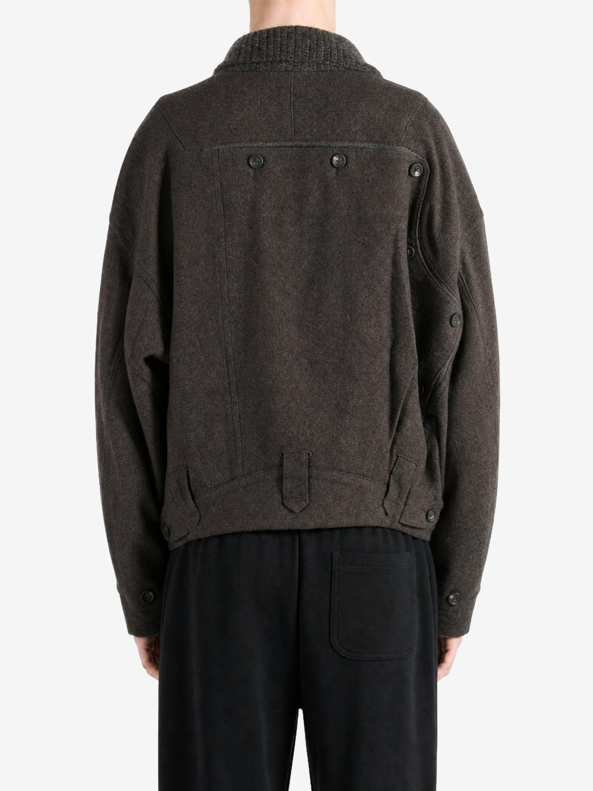 Brown jacket, full body view