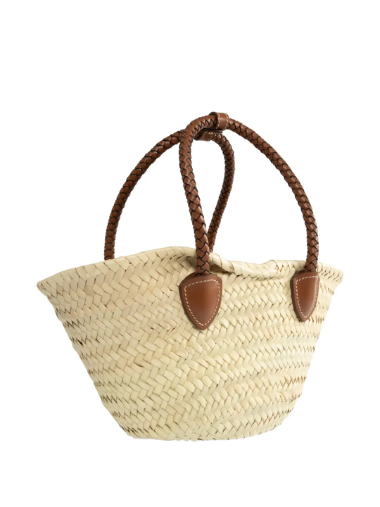 Tan bag, front view