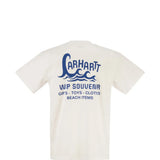 White t-shirt, back view