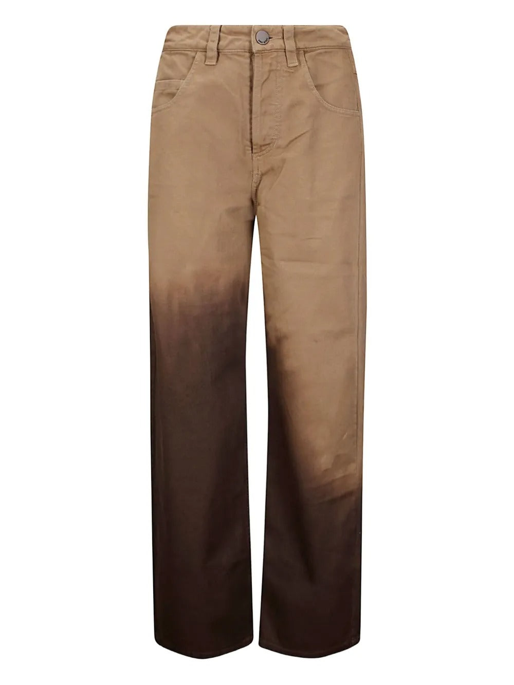 Brown trousers, front view