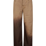 Brown trousers, front view