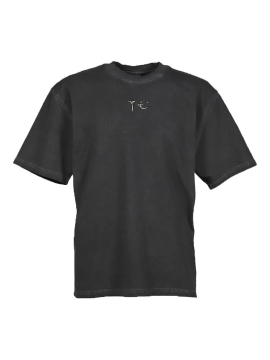 Black t-shirt, front view