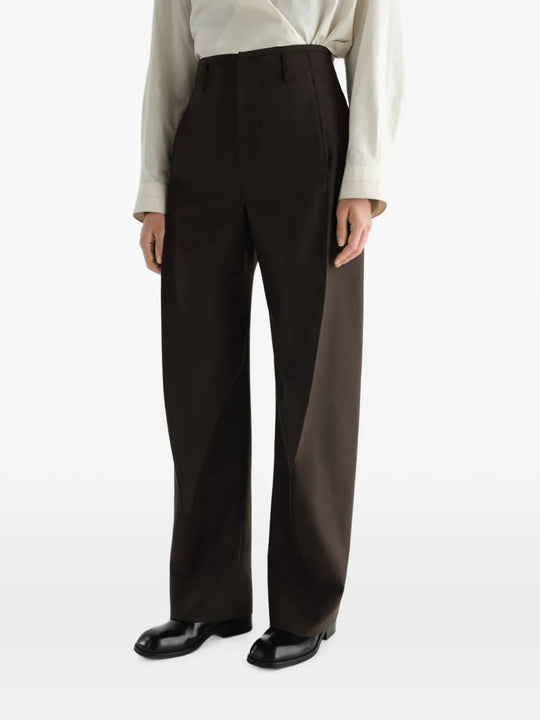 Brown pants, full body view