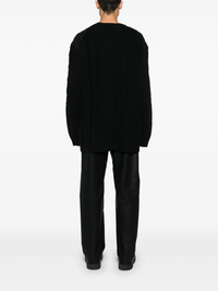 YOHJI YAMAMOTO POUR HOMME - Men Wool Round Neck Sweater