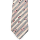 DRIES VAN NOTEN - Men Floral Stripe Silk Tie