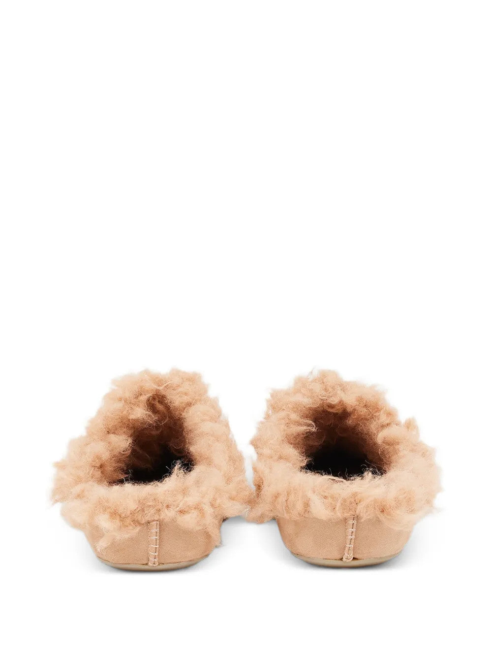 Tan sandals, back view