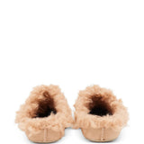 Tan sandals, back view