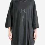 Black t-shirt, full body view