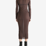 Brown dresses, full body view