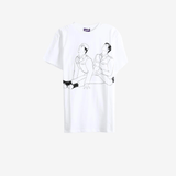 White t-shirt, front view
