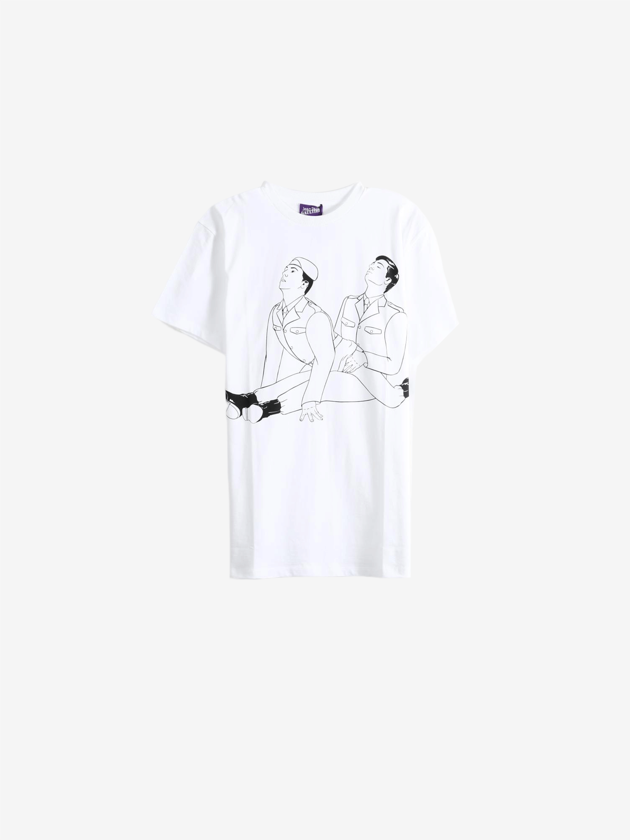 White t-shirt, front view