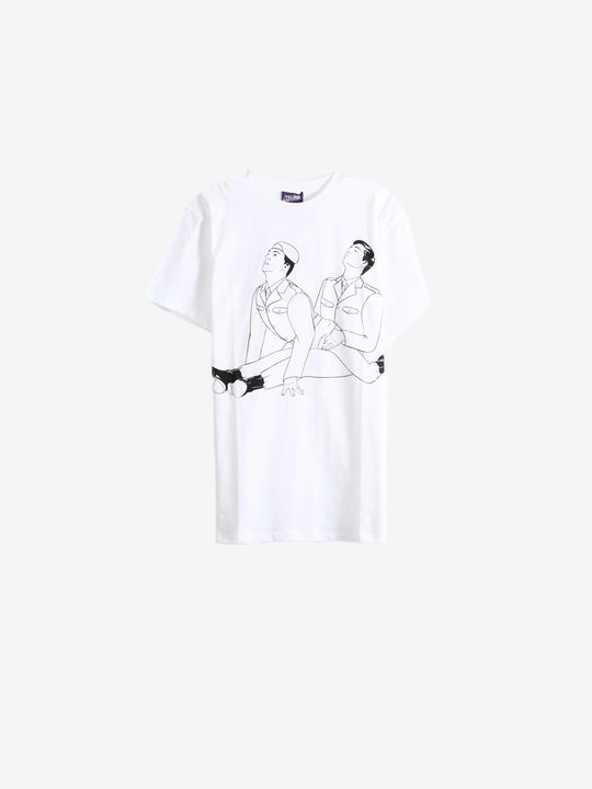 White t-shirt, front view