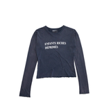 Navy t-shirt, front view
