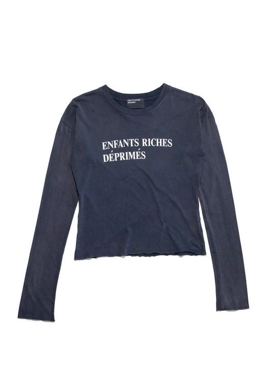 Navy t-shirt, front view