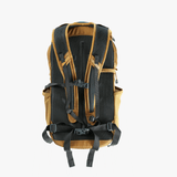 Tan backpack, back view