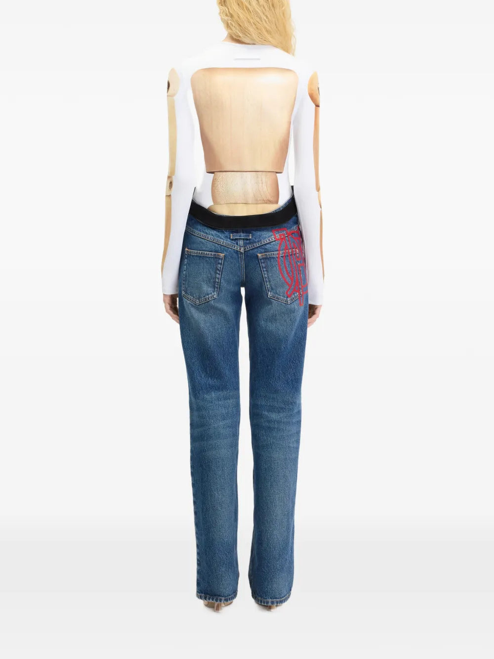 Tan top, full body view