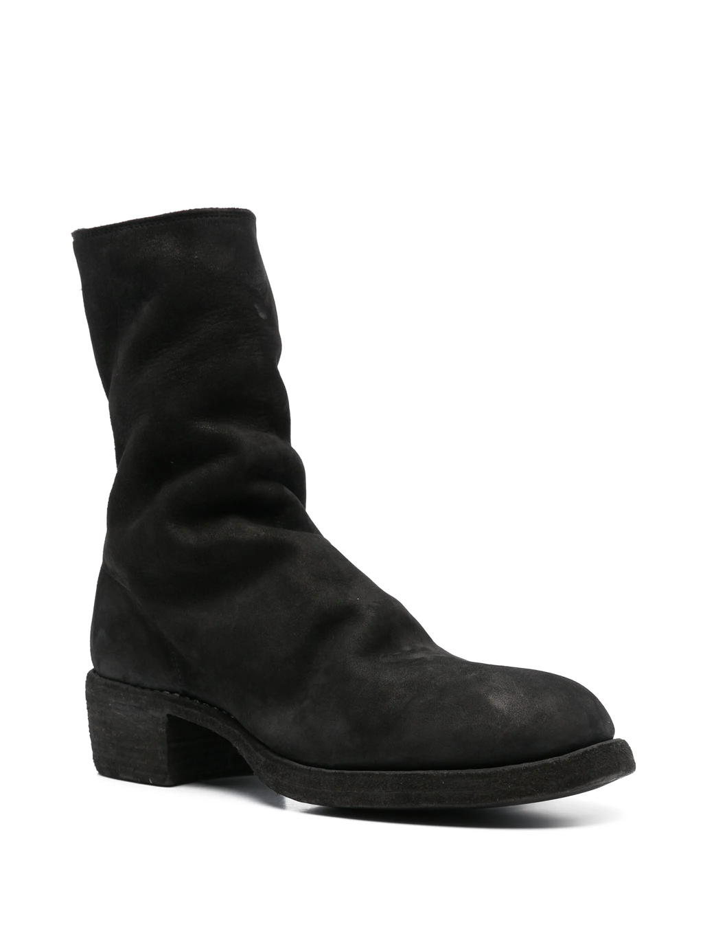 GUIDI - Men  Thick Sole Leather Back Zip Mid Boot