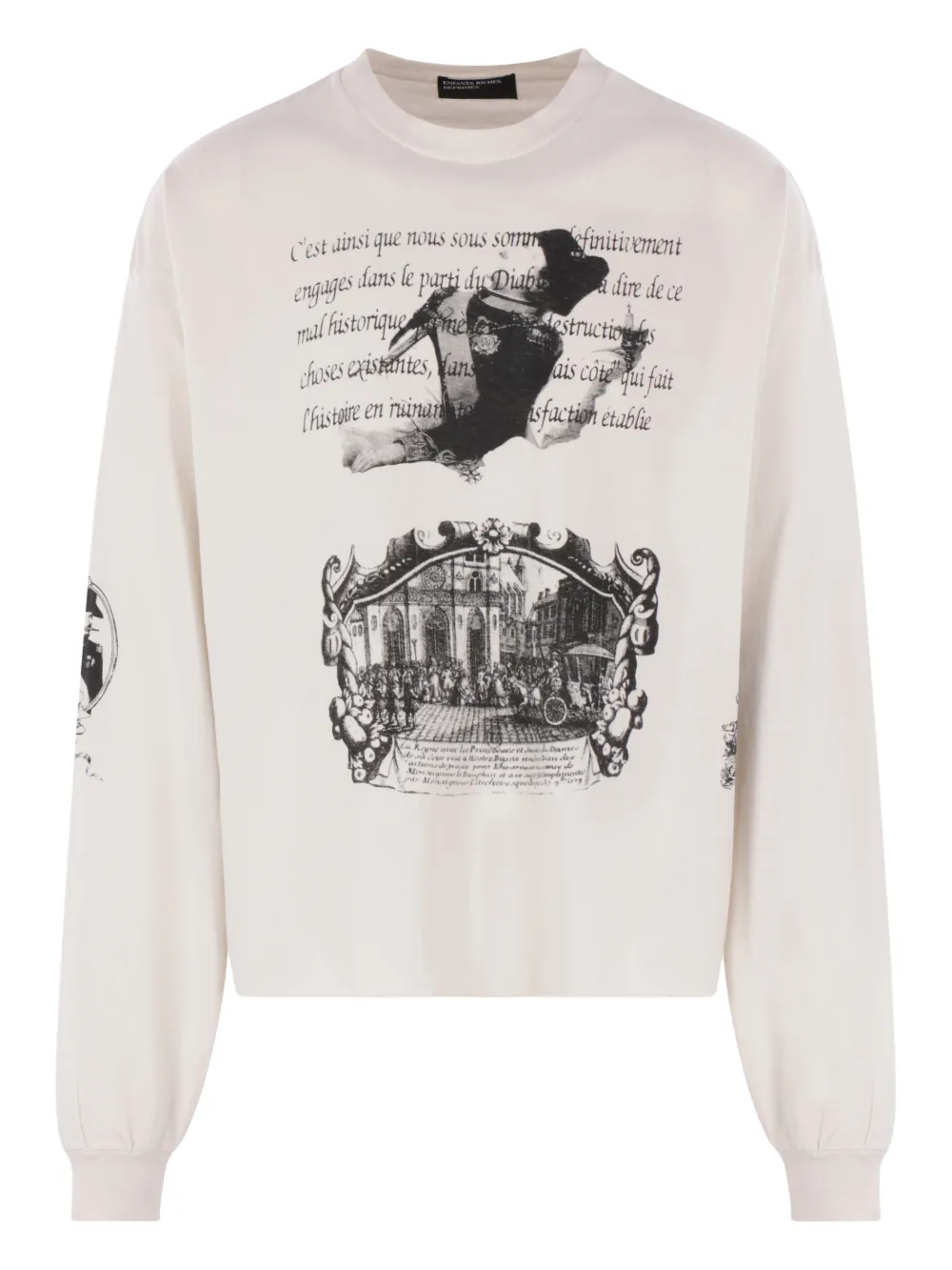 white t-shirts, front view