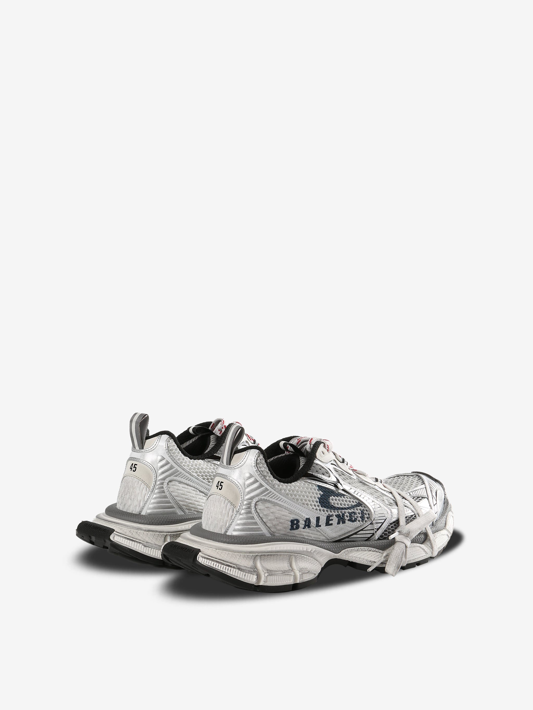 Grey sneakers, side view