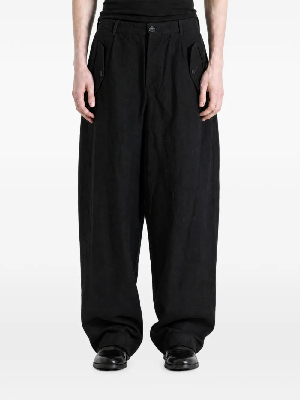 Black pants, full body view