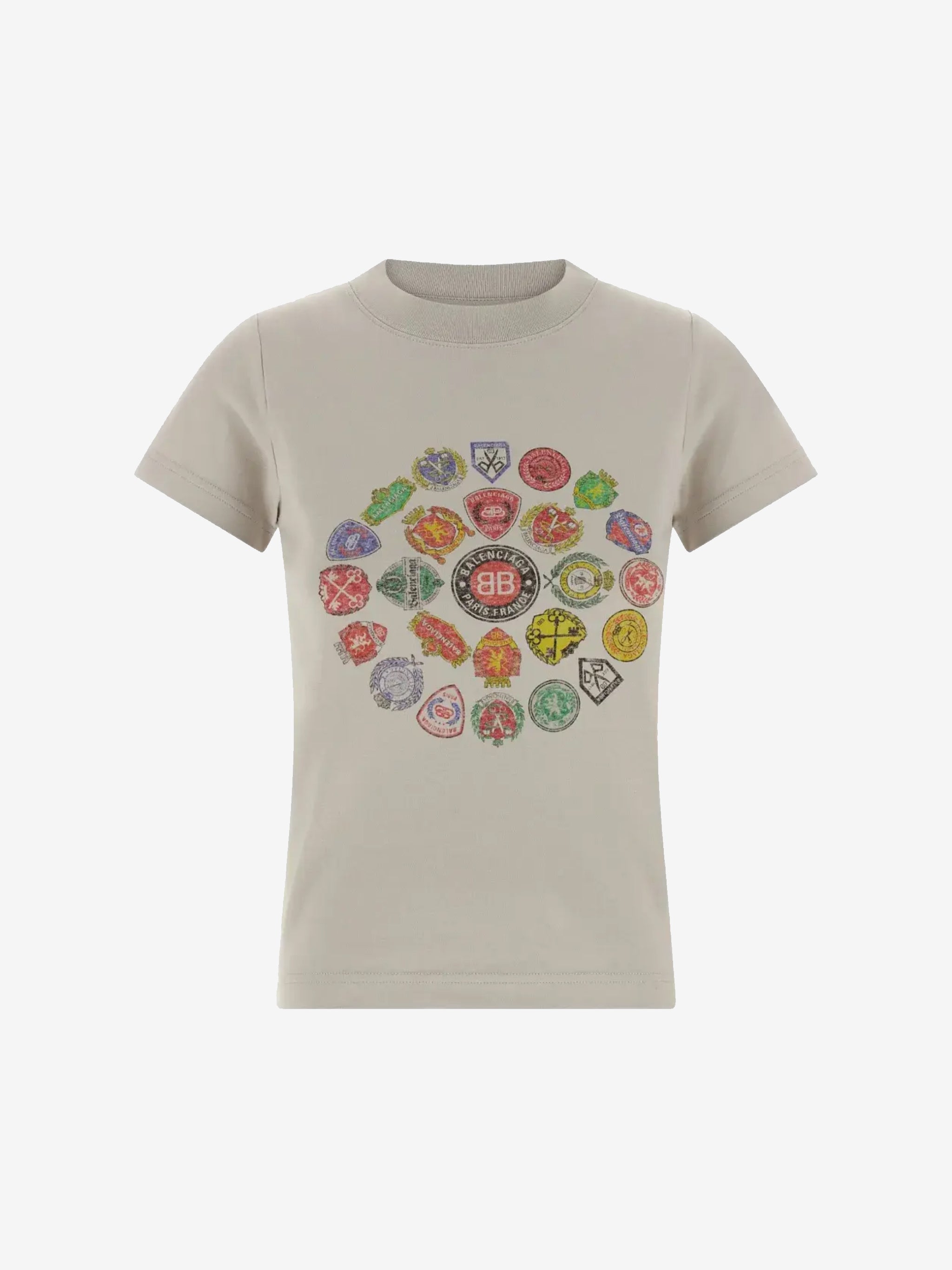 White t-shirt, front view