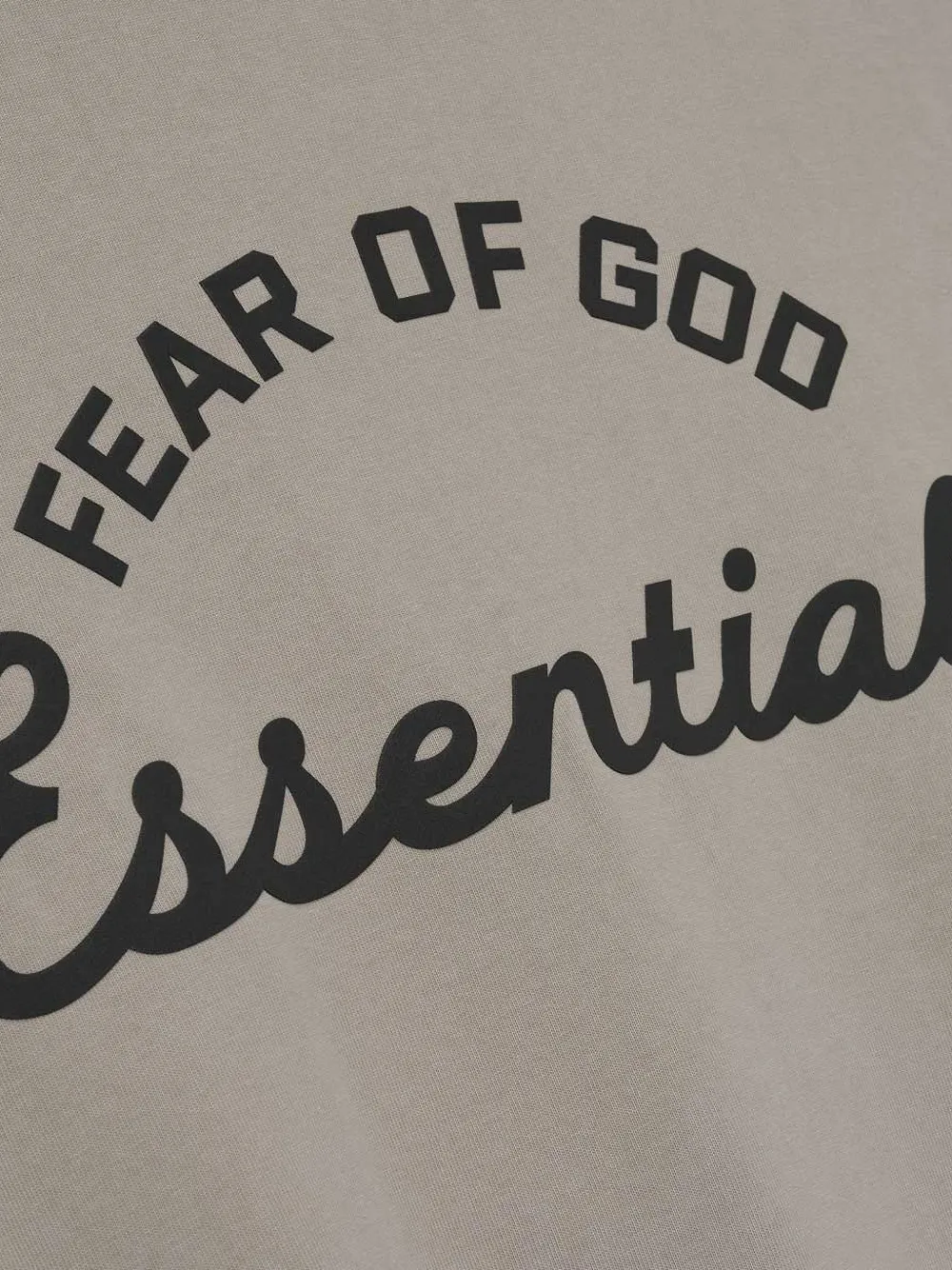 Close up of grey t-shirt, showing texture of the cotton fabric