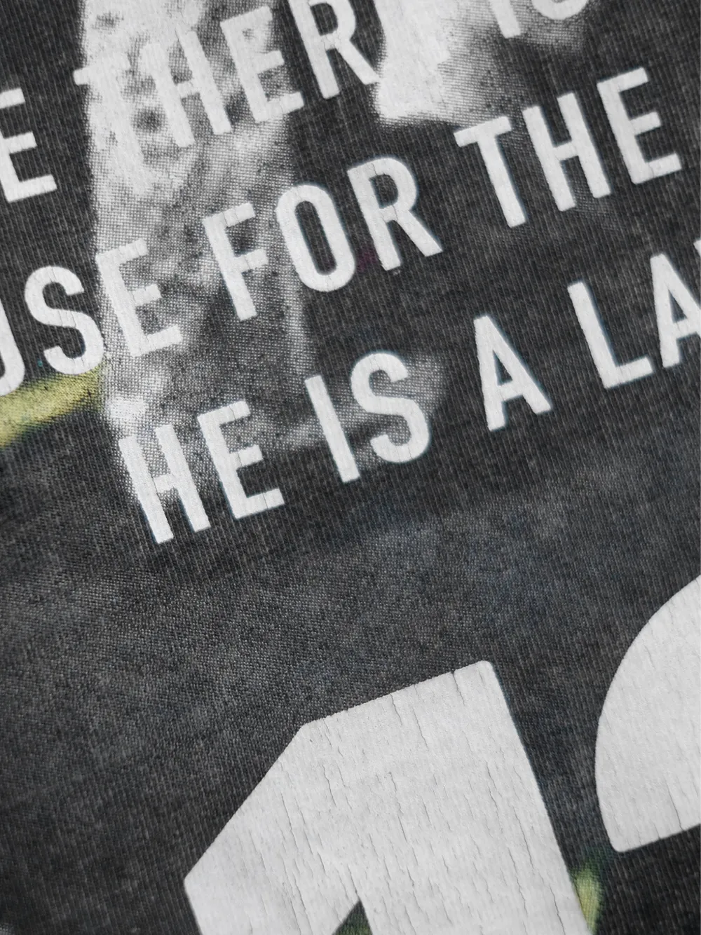 Close up of  Black T-shirt, showing texture of the cotton fabric