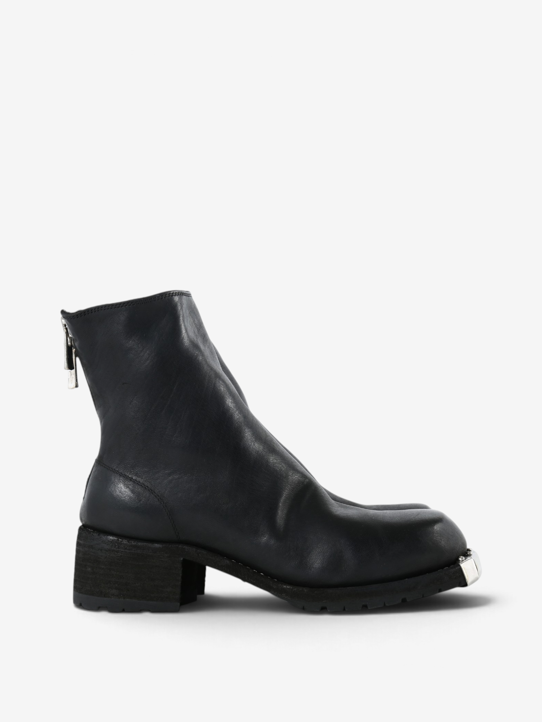 Black boots, front view