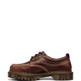 Burgundy shoes, side view