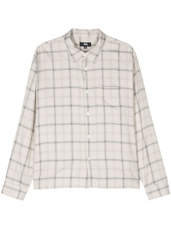 STUSSY - Men Shadow Plaid Rayon Shirt