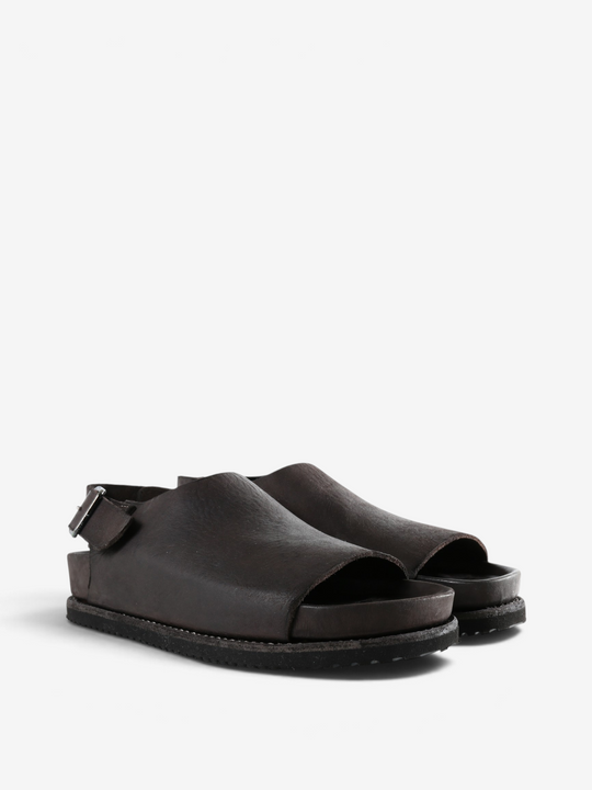 Brown sandals, front view
