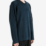 C.P. COMPANY - Men Double Colour Wool Crewneck Lens Sweater