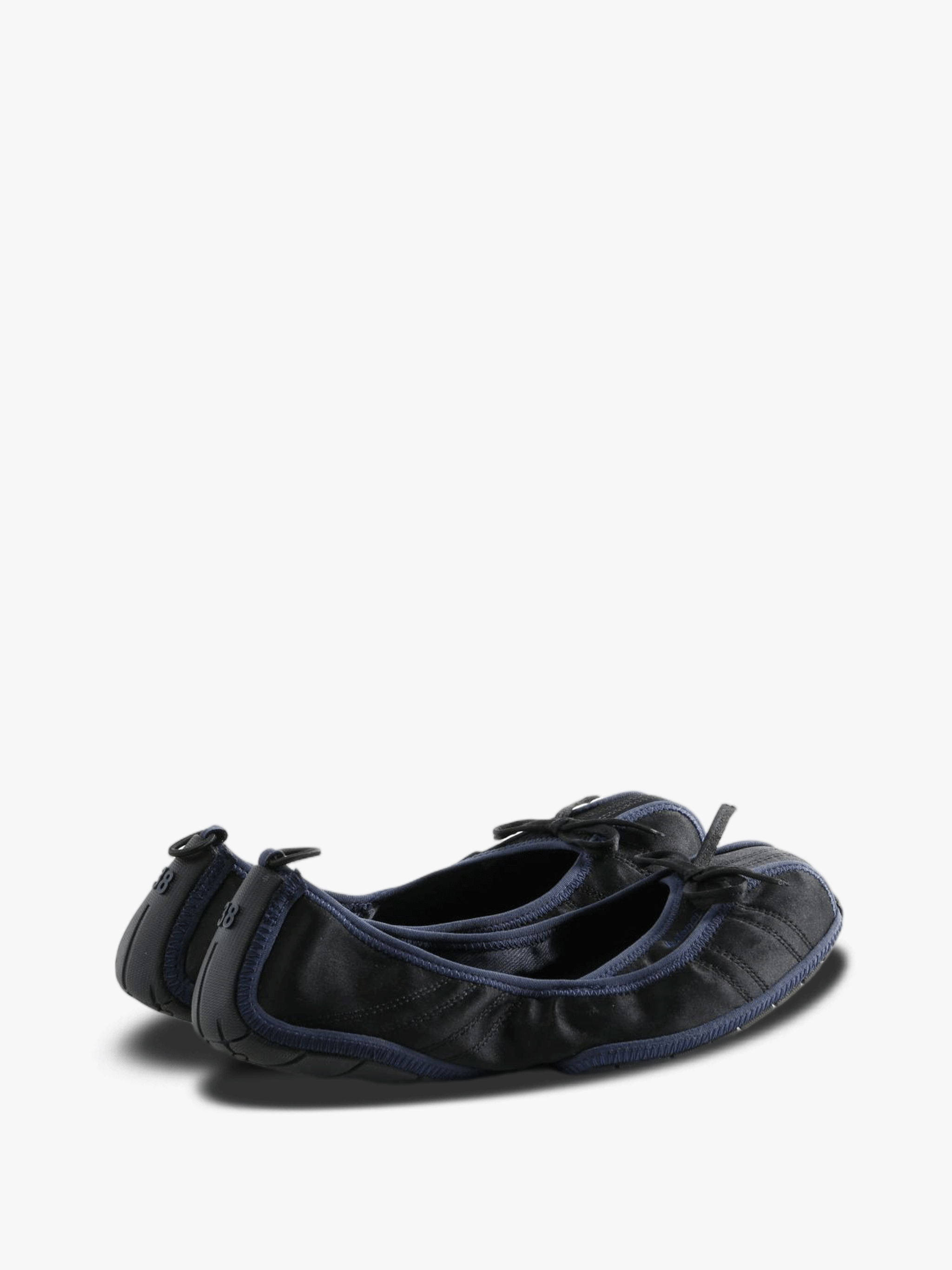 Black flats, front view