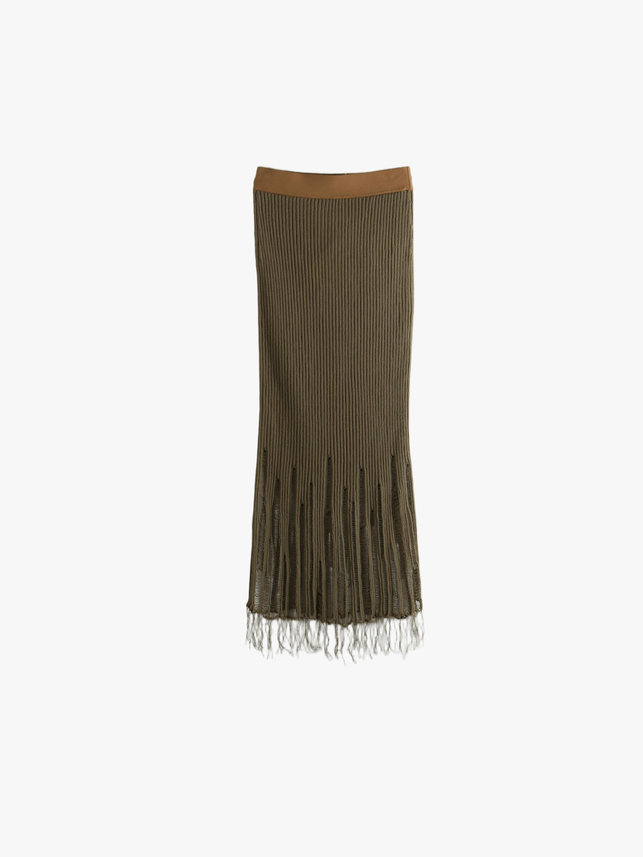 Brown skirt, front view