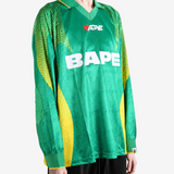 A BATHING APE - Men Ape Flame Monogram Jacquard Logo Relaxed Fit Football Jersey
